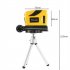 Infrared Level with Tripod 360 Degree Rotatable Self Leveling Point Line Cross Infrared Instrument Yellow