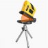 Infrared Level with Tripod 360 Degree Rotatable Self Leveling Point Line Cross Infrared Instrument Yellow