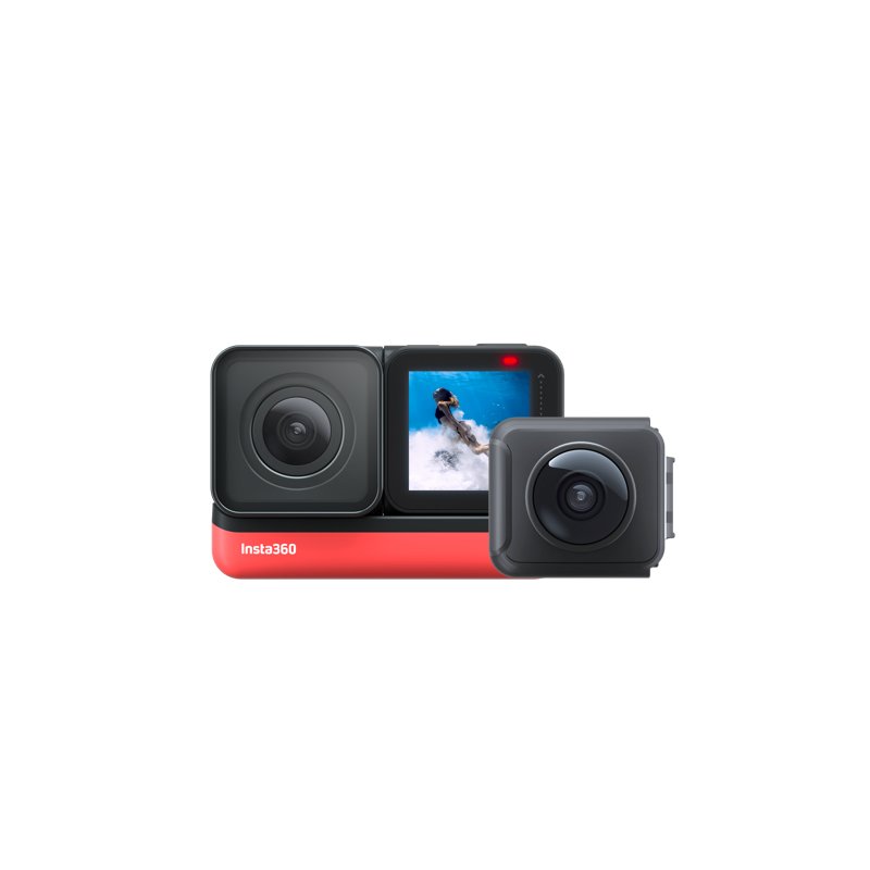 Insta360 ONE R Sports Video Adaptive Action Camera (Twin Edition) Bundle with 4K Wide Angle Lens 5.7K Dual Lens Stabilization IPX8 Waterproof Voice Control Dual cameras