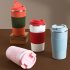 Insulated Coffee Vacuum Coffee Cup Ceramic Inner Travel Coffee Tumbler Reusable Thermal Cup With Lid And 201 Stainless Steel Outer For Home Office rose summer r