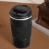 Insulated Coffee Vacuum Coffee Cup Ceramic Inner Travel Coffee Tumbler Reusable Thermal Cup With Lid And 201 Stainless Steel Outer For Home Office rose summer r