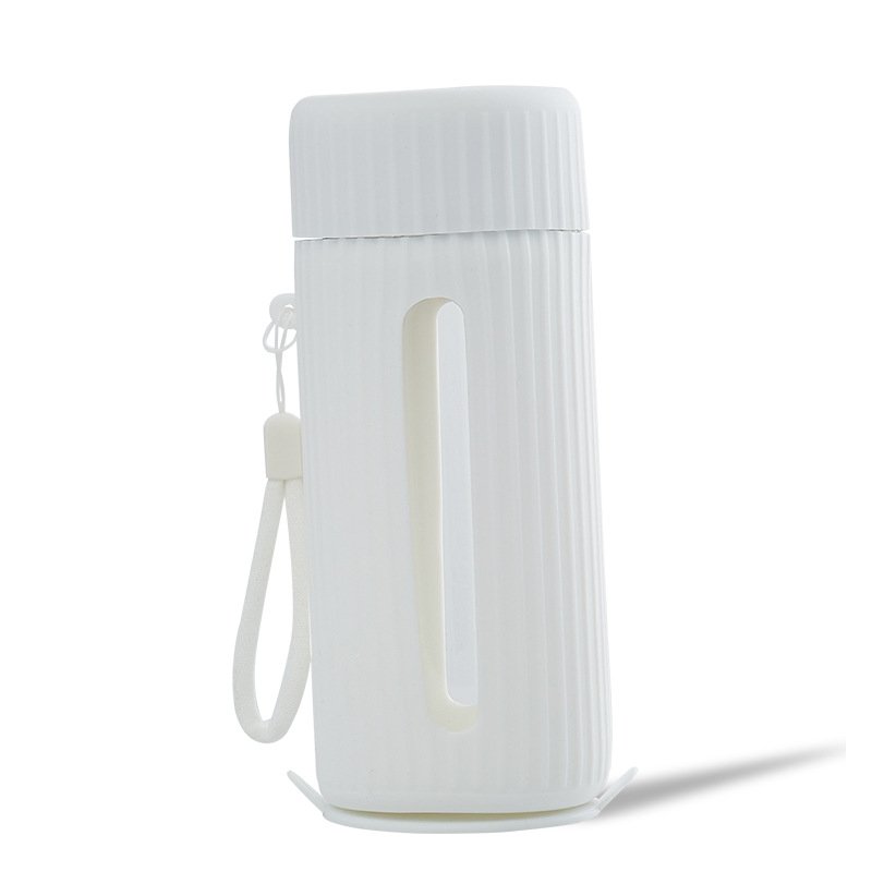Insulated Thermos  Mug With Handle Heat Resistant Anti-slip Water  Bottle Gear model white (cup + cover))