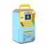 Intelligence Piggy Bank Simulation Facial Recognition Password ATM Machine With Handle Coins Cash Saving Box Toy For Kids Gifts blue No battery