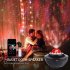 Intelligent Full Color Water Pattern Projection  Light Rotatable Bluetooth compatible Speaker Atmosphere Lamp For Party Kids Room Decor Full color model   black