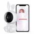 Intelligent Video A10 Baby Monitor Two way Voice Calling 100 degree Super Wide angle Lens 1080p Resolution High definition Vision Camera White