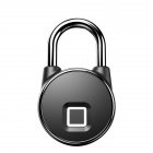 Intelligent Waterproof IP66 <span style='color:#F7840C'>Fingerprint</span> Identification Padlock Household Lock Cabinet Lock P22 without APP Version black