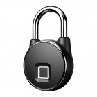 Intelligent Waterproof IP66 <span style='color:#F7840C'>Fingerprint</span> Identification Padlock Household Lock Cabinet Lock P22 with APP Version black
