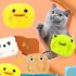 Interactive Cat Toy Rechargeable Automatic Chirping Cat Toy With Catnip Cat Toys For Indoor Cats Kitten Dog Puppy yellow duck Diameter 5 5cm