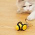 Interactive Cat Toys For Indoor Cats Automatic Electric Honeybee Touch Moving Rechargeable Car Toy With Feather Pet Supplies Pink 1pc