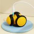 Interactive Cat Toys For Indoor Cats Automatic Electric Honeybee Touch Moving Rechargeable Car Toy With Feather Pet Supplies Yellow 1pc