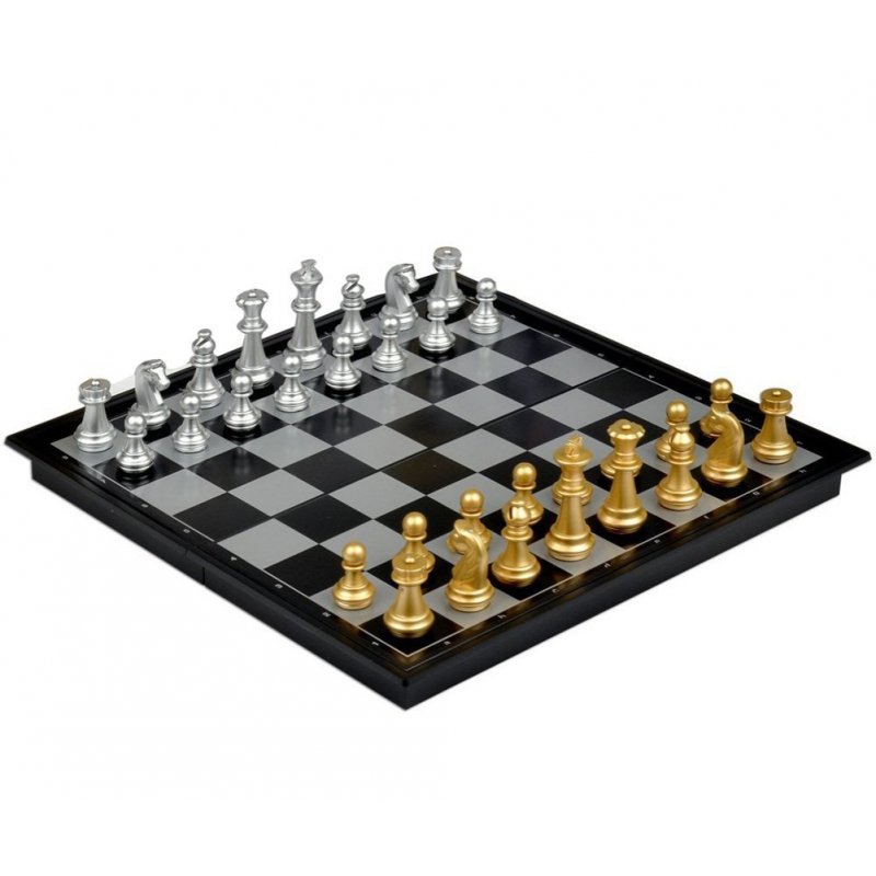 International Chess Set Magnetic Foldable Board Puzzle Toy 32*32CM As shown