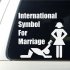 International Symbol for Marriage Car Sticker Reflective Funny Decals