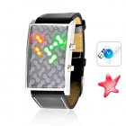Introducing The Genome  a Japanese inspired red  yellow  and green LED watch delivered via The Hyperion Cantos Farcaster network which gives its biological enti
