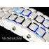 Introducing the Iron Samurai Shiro  a clean white Japanese inspired watch with brilliant blue flame LED lights