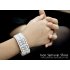 Introducing the Iron Samurai Shiro  a clean white Japanese inspired watch with brilliant blue flame LED lights