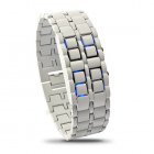 Blue LED White Watch - Iron Samurai Shiro Blue LED White Watch - Iron Samurai Shiro