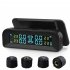 Ip67 Waterproof Tire  Pressure  Monitor Tpms Tire Pressure Monitoring System With Temperature Pressure Lcd Display Auto Alarm Real time Monitoring black