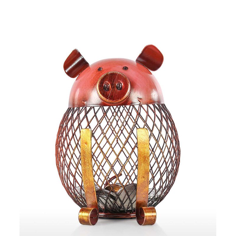 Iron  Piggy/Chick/Dog  Bank Coin  Storage Case Home Decoration Animal Figure Iron Art Piggy bank