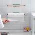 Iron Roll Paper  Holder Carbon Steel Kitchen Organizer Toilet Paper Bathroom Towel Storage Mount Green