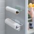 Iron Roll Paper  Holder Carbon Steel Kitchen Organizer Toilet Paper Bathroom Towel Storage Mount White