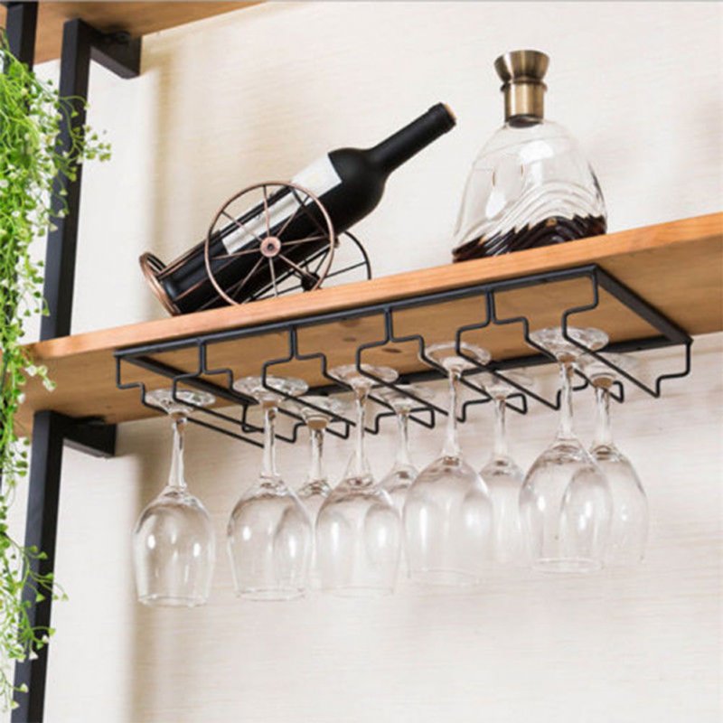Iron Wall Mount Wine Glass Hanging Holder