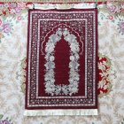 Islamic Pilgrimage Blanket Muslim Prayer Mat Lightweight Thin Carpet Islam Eid Ramadan Gift Jujube_70cm*110cm