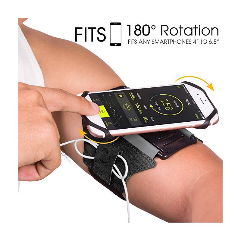 Rotatable Sport Running Armband Phone Arm Band Universal Mobile Phone Cycling Arm Band for iPhone Samsung Xiaomi Handphone  