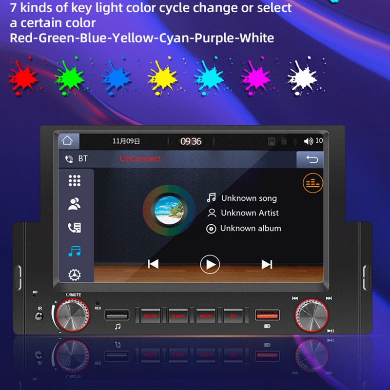 Car Mp5 Player 6.2 Inches Mp4 Radio Bluetooth Usb Interface for Android-auto iOS Carplay 
