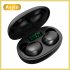 J2 Wireless  Headset Sports Stereo Noise Cancelling Led Display Bluetooth compatible 5 0 Earphones For Running Jogging Cycling Black