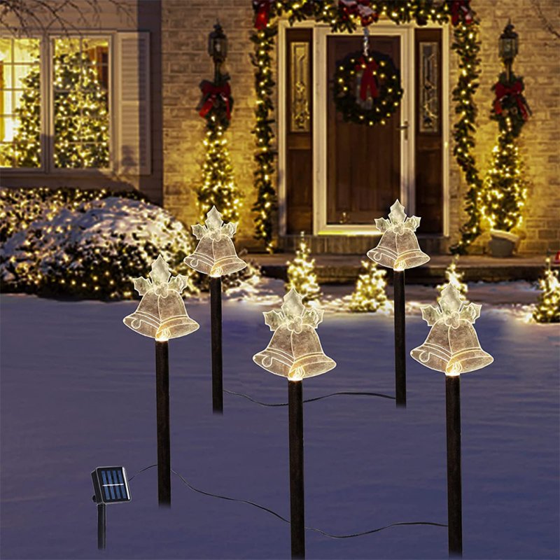 Led Christmas Solar Lawn Light Ip65 Waterproof Energy Saving Fairy Lights for Courtyard Garden Patio Decoration 