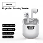 J55 Tws Wireless Bluetooth-compatible Headset Noise Reduction Music Earbuds Sports Earphone With Power Digital Display White
