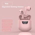 J55 Tws Wireless Bluetooth-compatible Headset Noise Reduction Music Earbuds Sports Earphone With Power Digital Display pink