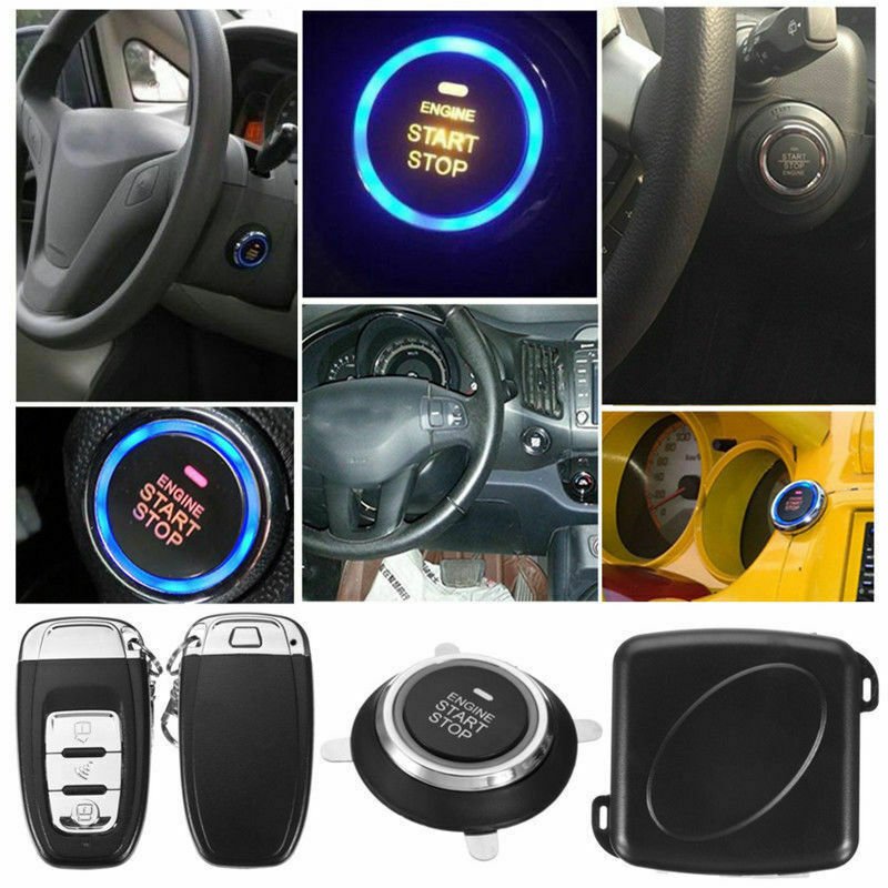 9 in 1 Start Push Button Remote Starter Keyless Entry Car SUV Alarm System Engine 