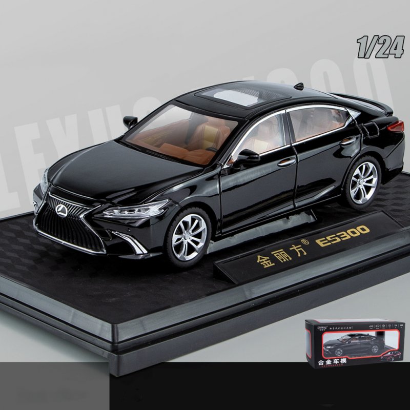 Zinc Alloy Simulation Car  Model Miniature Model With Sound Light Model 1:24 Es300 Toy Car Boys Gifts For Car Model Lovers 