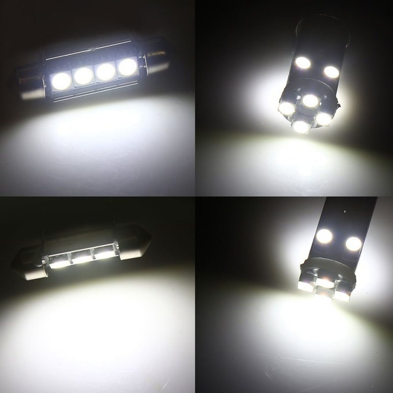 15pcs White Car Dome Map Reading LED Interior Error Free Light for 2002 2003 2004 2005 (B6 and B7) Canbus