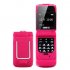 J9 0 66 inch  Mini Filp Mobile Phone Fm Wireless Bluetooth 3 0 Dialer Hands Free Headset Cellphone Pink