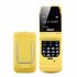 J9 0 66 inch  Mini Filp Mobile Phone Fm Wireless Bluetooth 3 0 Dialer Hands Free Headset Cellphone Gold