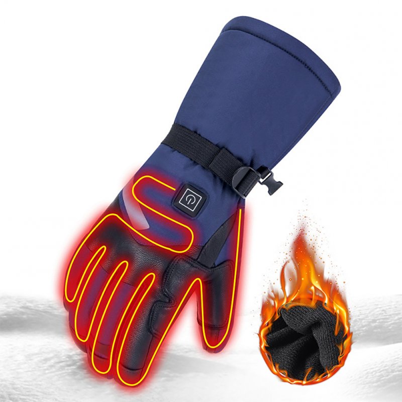 Heated Motorcycle Gloves For Men Women 5000MAH Rechargeable Lithium Battery 3-Level Temperature Control Touchscreen Heating Gloves A4-black XL