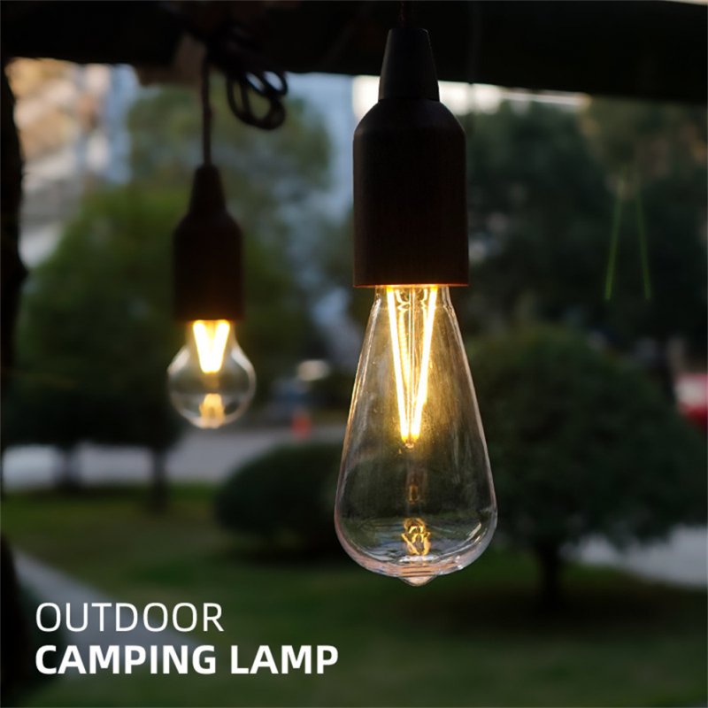 Outdoor Portable Led  Cable  Lamp With Wood Grain Lamp Holder 5v 1a 2w 70lm Various Shapes Camping Tent Christmas Atmosphere Lights 