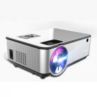 C9UP Android Projector 1280*720P Support 4K Videos Via HDMI Home Cinema Movie Video Projector Silver black_European regulations
