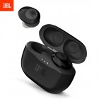 Original JBL T120 TWS True Wireless Bluetooth Earphones TUNE 120TWS Stereo Earbuds Bass Sound Headphones Headset <span style='color:#F7840C'>with</span> Mic Charging Case black