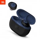 Original JBL T120 TWS True Wireless Bluetooth <span style='color:#F7840C'>Earphones</span> TUNE 120TWS Stereo Earbuds Bass Sound Headphones Headset with Mic Charging Case blue