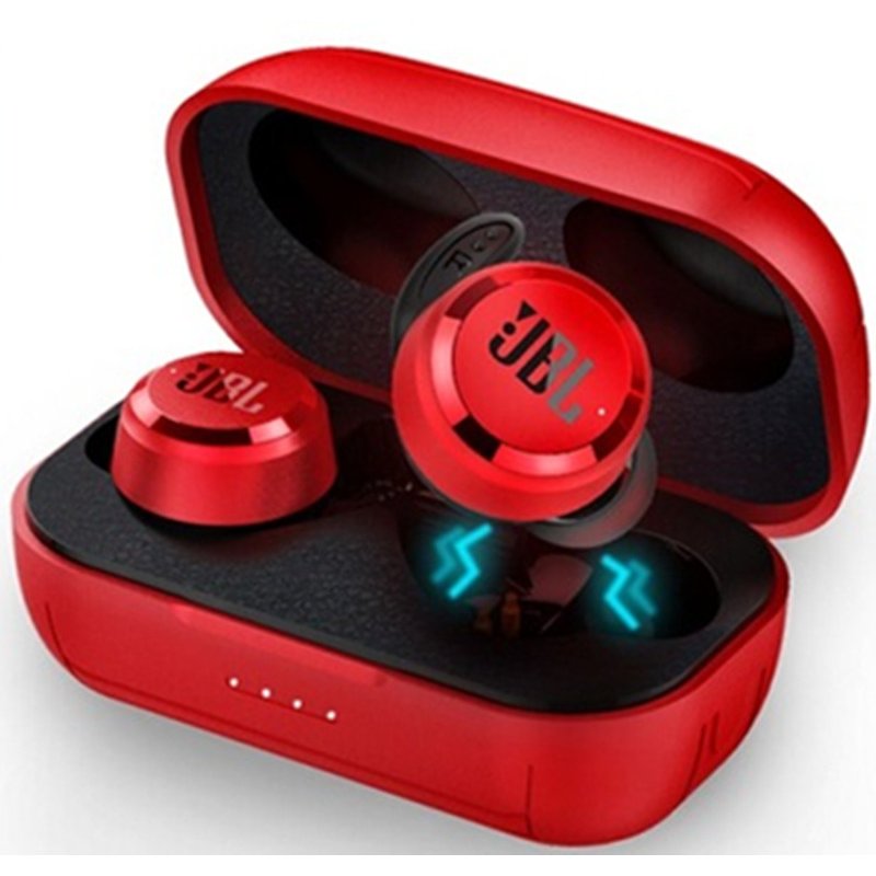 Wholesale TWS Bluetooth Wireless Headphones with Charging Case Earbuds Music Earphones red From China