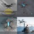 JJRC DIY Teaching Assembly Drone Interactive Training Fixed Altitude Aerial Photography Remote Control Aircraft Black blue without camera