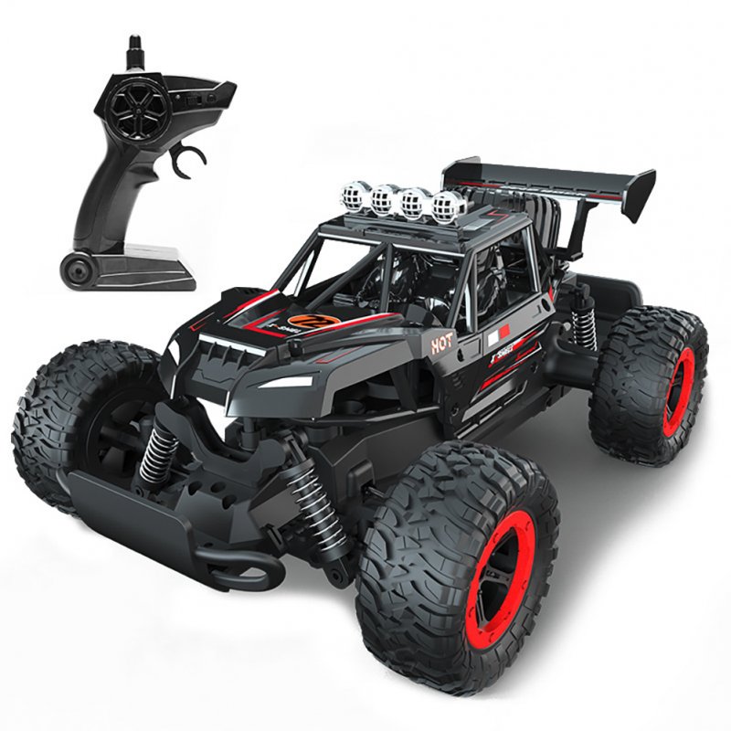 JJRC Q102 Full Scale Remote Control High-speed Four-wheel Drive 2.4G Racing Drift Off-road Vehicle With Lights black red 1:16