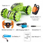 JJRC Q110 Gesture Induction Programming Stunt Car Drift Climbing Remote Control Car Toy With Cool Lights Green 1:18
