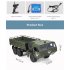 JJRC Q75 2 4G Half Scale Six wheels Simulation Truck Toy Gift for Kids Green