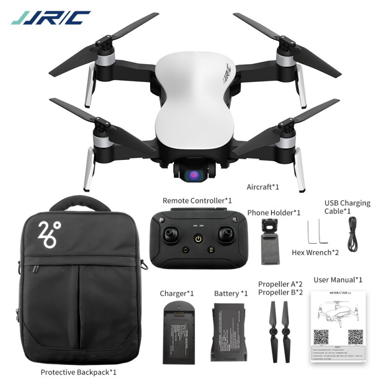 JJRC X12 GPS Drone 5G WiFi FPV Foldable RC Drone Quadcopter RTF White