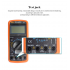 JM 9205A Digital Multimeter Professional Electrical Handheld LCD Tester Orange
