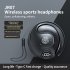 JR07 Wireless Open Ear Headphones With Charging Case Hanging Ear HIFI Sound Headset For Workouts Running Cycling Working White